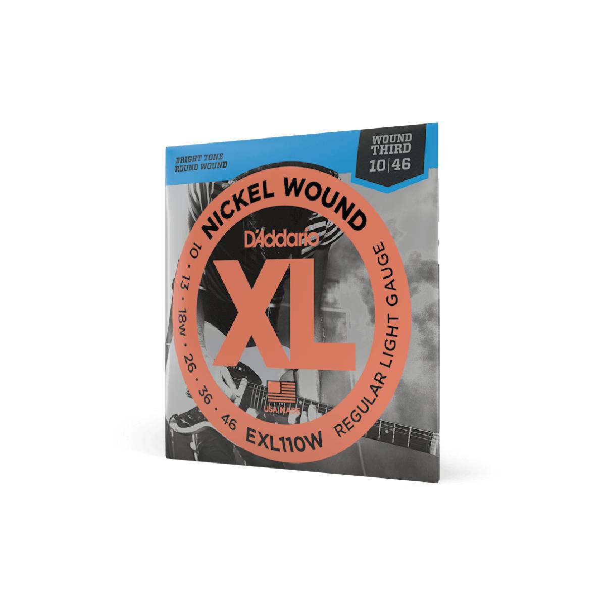 Dây Đàn Guitar Điện D'Addario EXL110W Nickel Wound, Regular Light, Wound 3rd, 10-46-Mai Nguyên Music