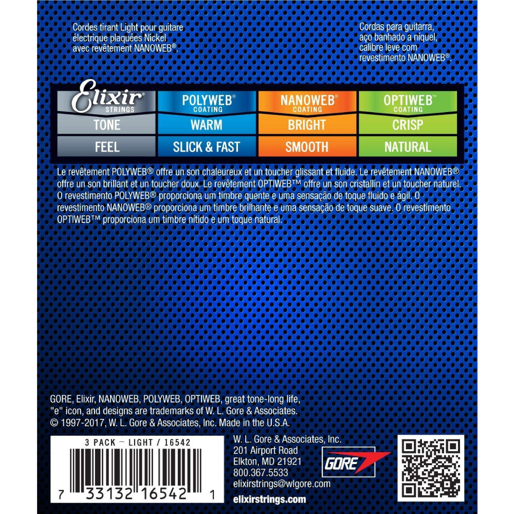 Dây Đàn Guitar Điện Elixir 12052 Nanoweb 10-46-Mai Nguyên Music