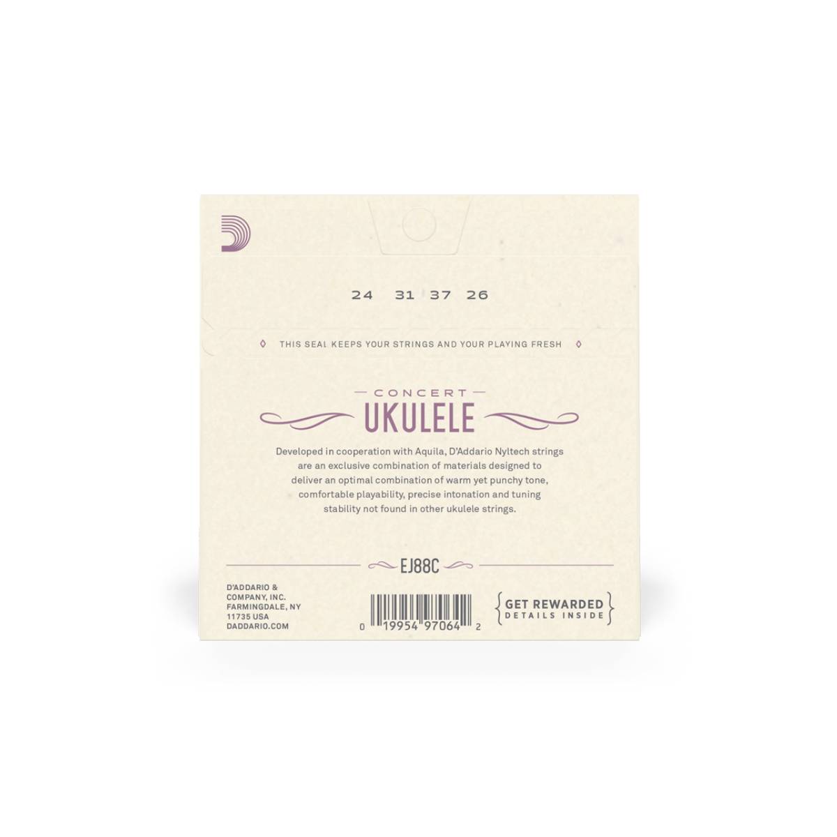 Dây Đàn Ukulele Concert D'Addario EJ88C Nyltech-Mai Nguyên Music