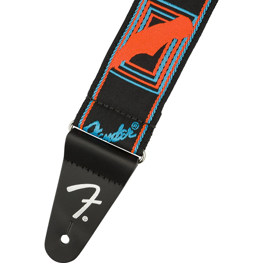 Dây Đeo Đàn Guitar Fender Neon Monogram, Blue/Orange-Mai Nguyên Music