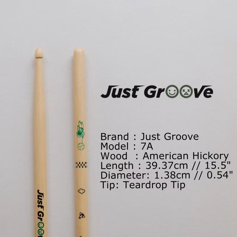Dùi Trống Just Groove, Gỗ Tự Nhiên-Mai Nguyên Music
