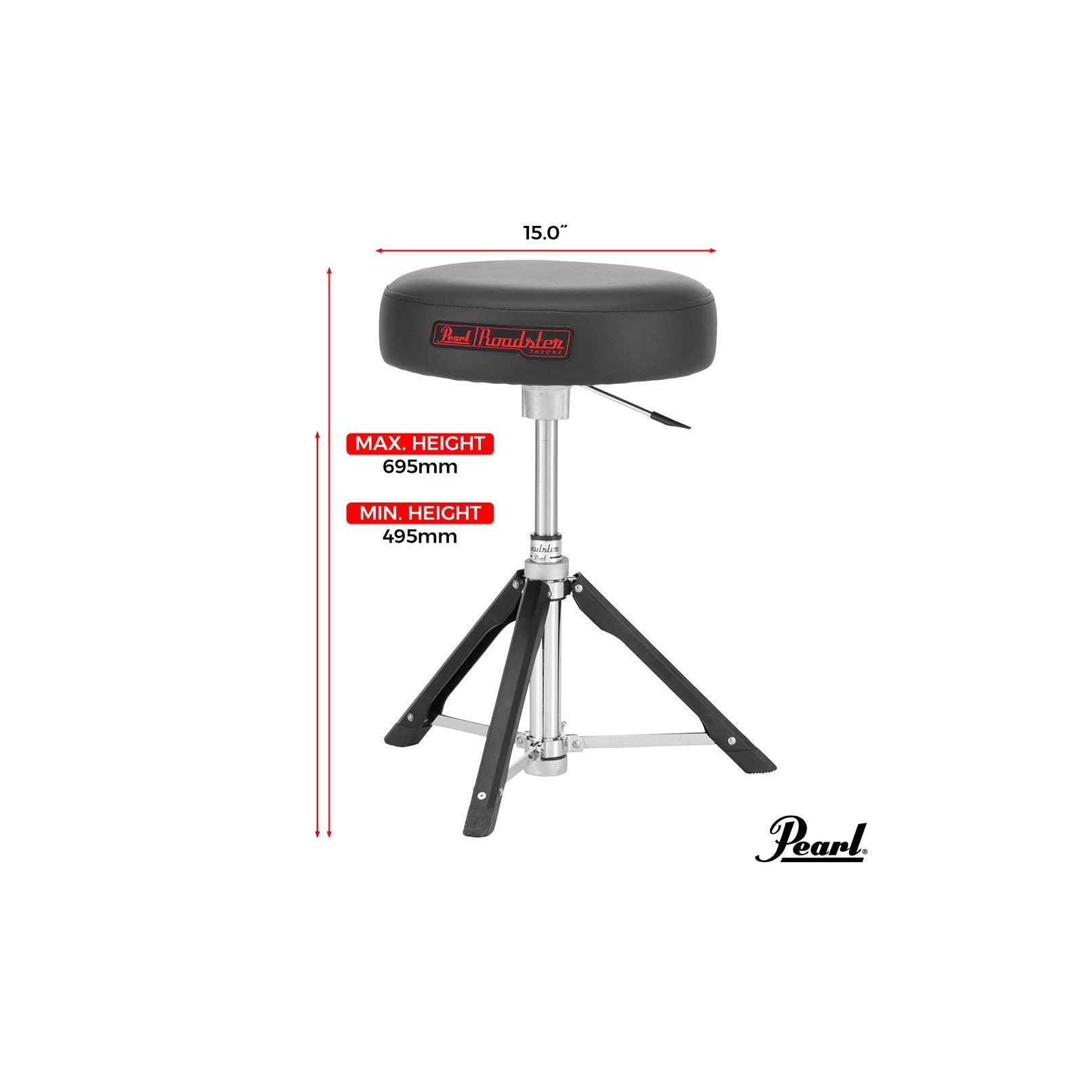 Ghế Trống Pearl D1500RGL Nâng Bằng Khí Nén-Mai Nguyên Music