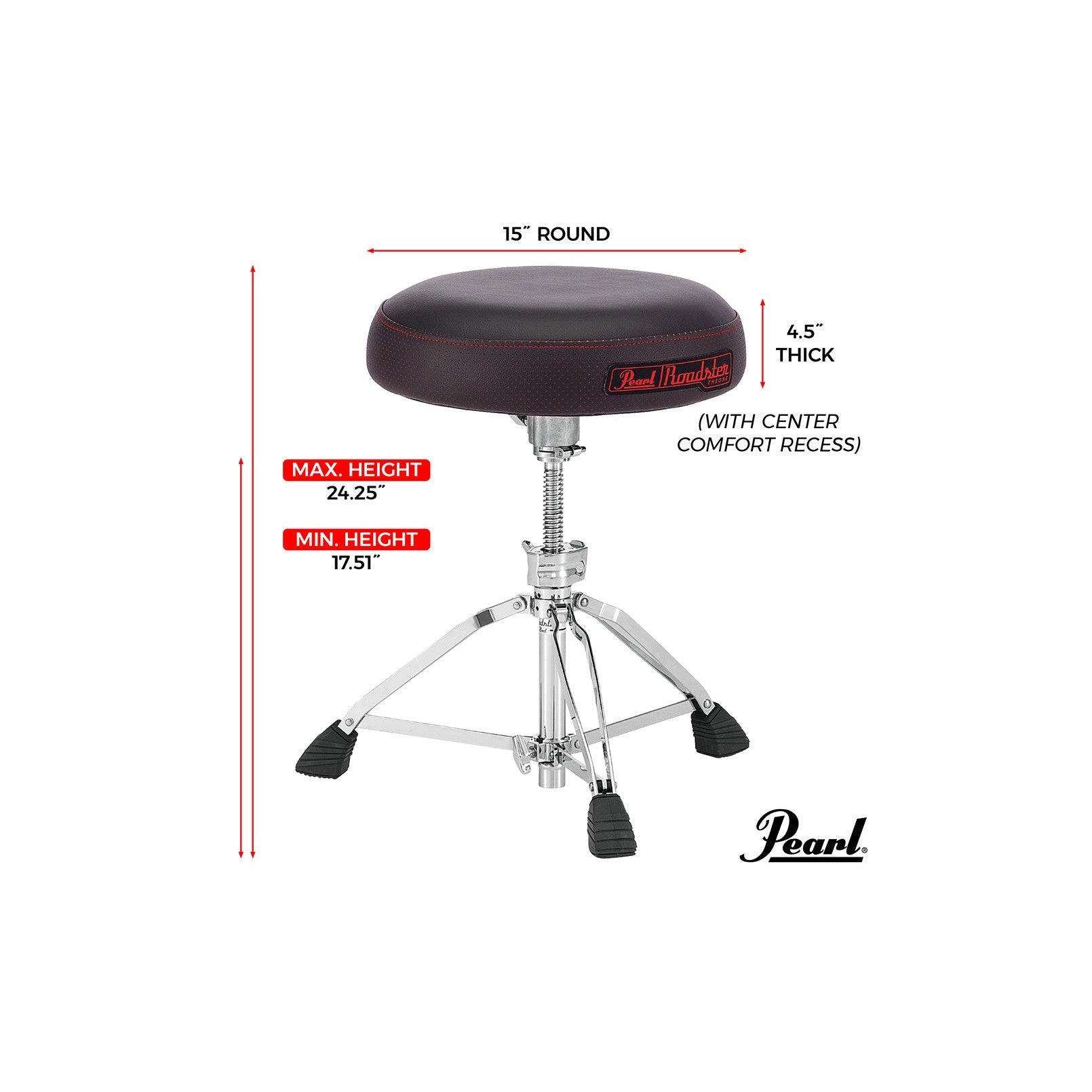 Ghế Trống Pearl D1500S Multi-Cort Short-Mai Nguyên Music