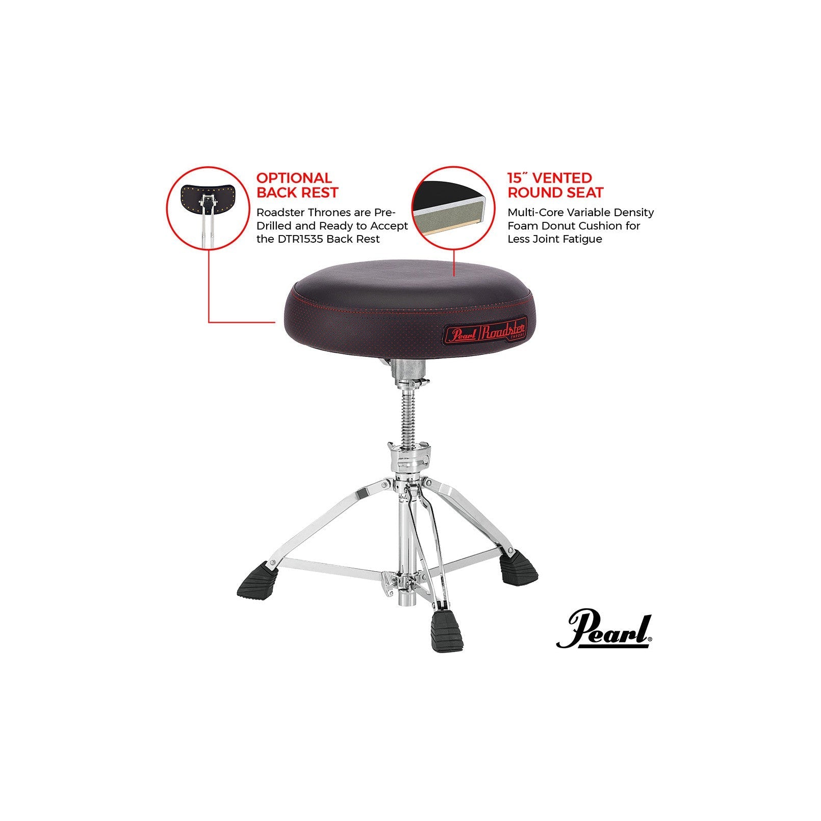 Ghế Trống Pearl D1500S Multi-Cort Short-Mai Nguyên Music