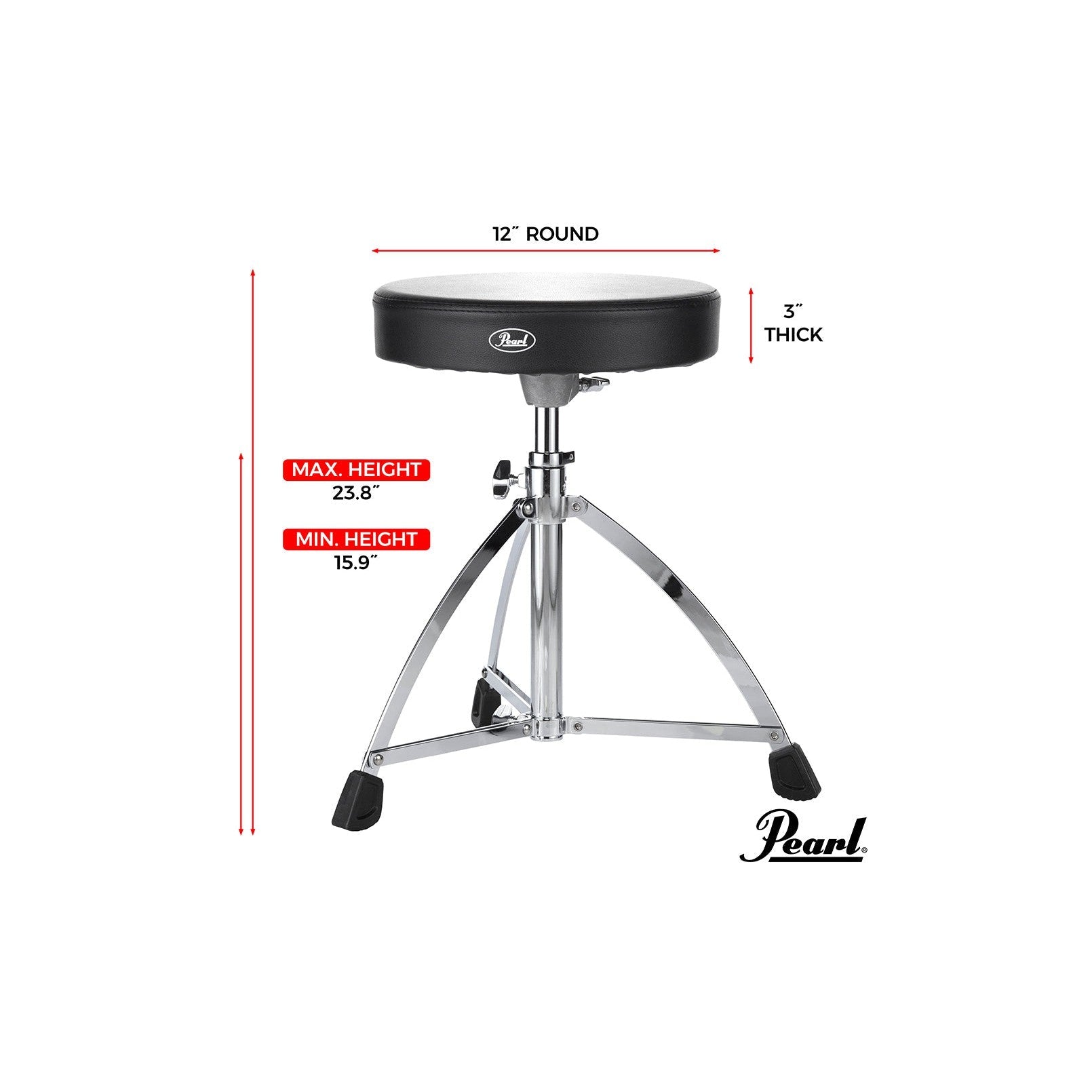 Ghế Trống Pearl D730S Chân Giằng Đơn-Mai Nguyên Music