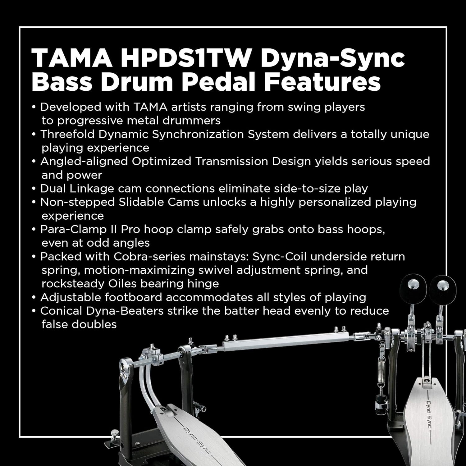 Pedal Đôi Trống Bass TamaHPDS1TW Dyna-Sync-Mai Nguyên Music
