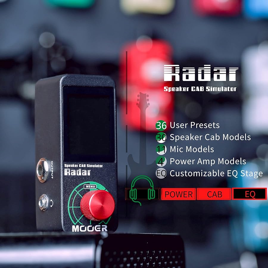 Pedal Guitar Mooer Radar Speaker CAB Simulator-Mai Nguyên Music