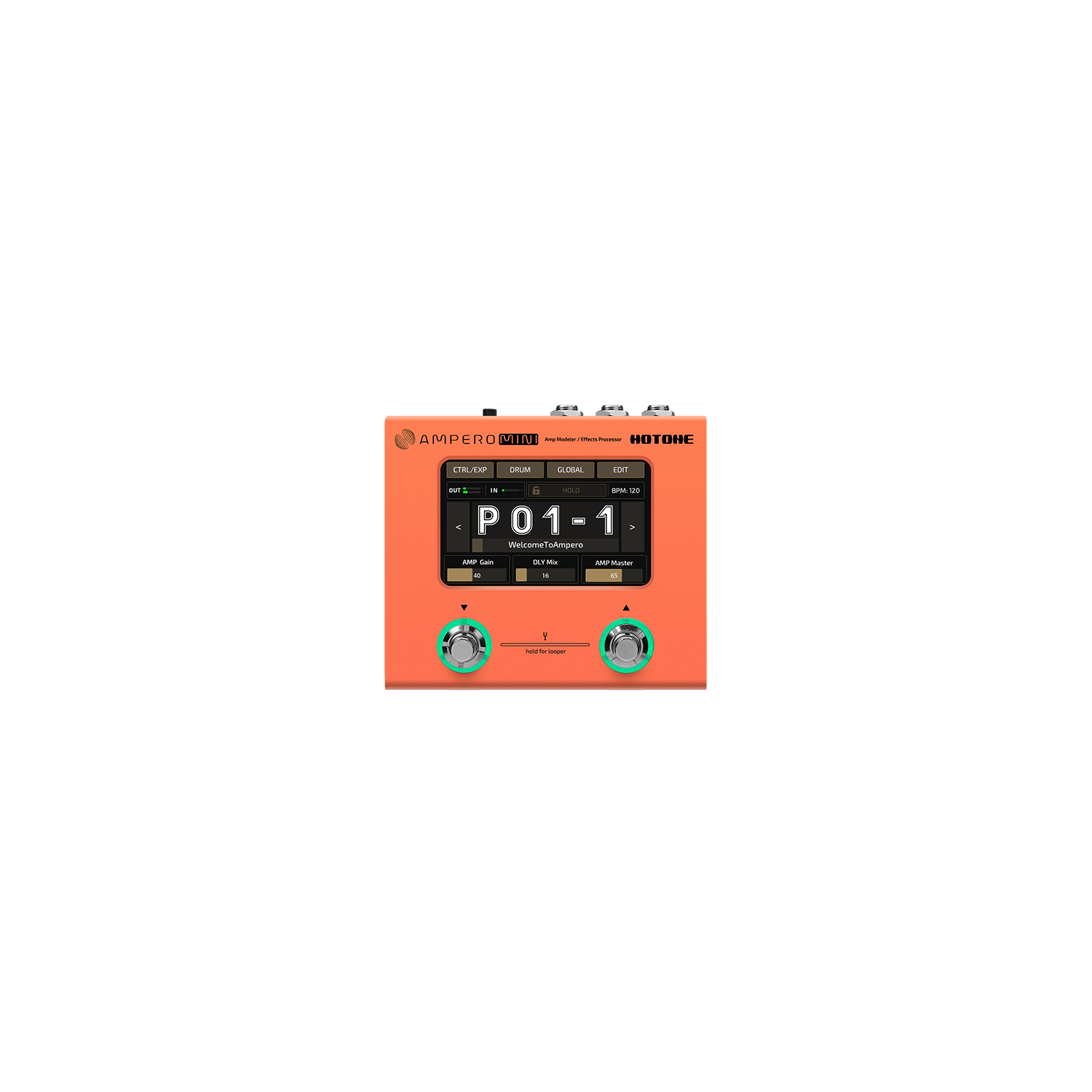 Pedal Guitar Multi Effect Hotone Ampero Mini MP-50-Mai Nguyên Music