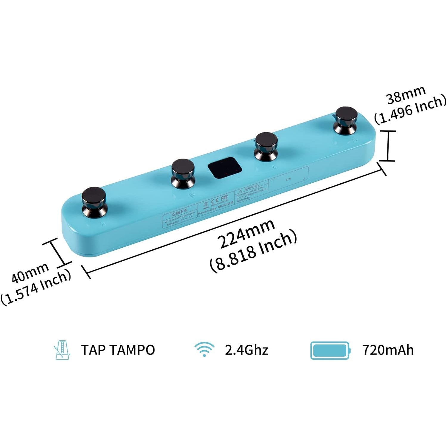 Pedal Wireless Footswitch Mooer GWF4-Mai Nguyên Music