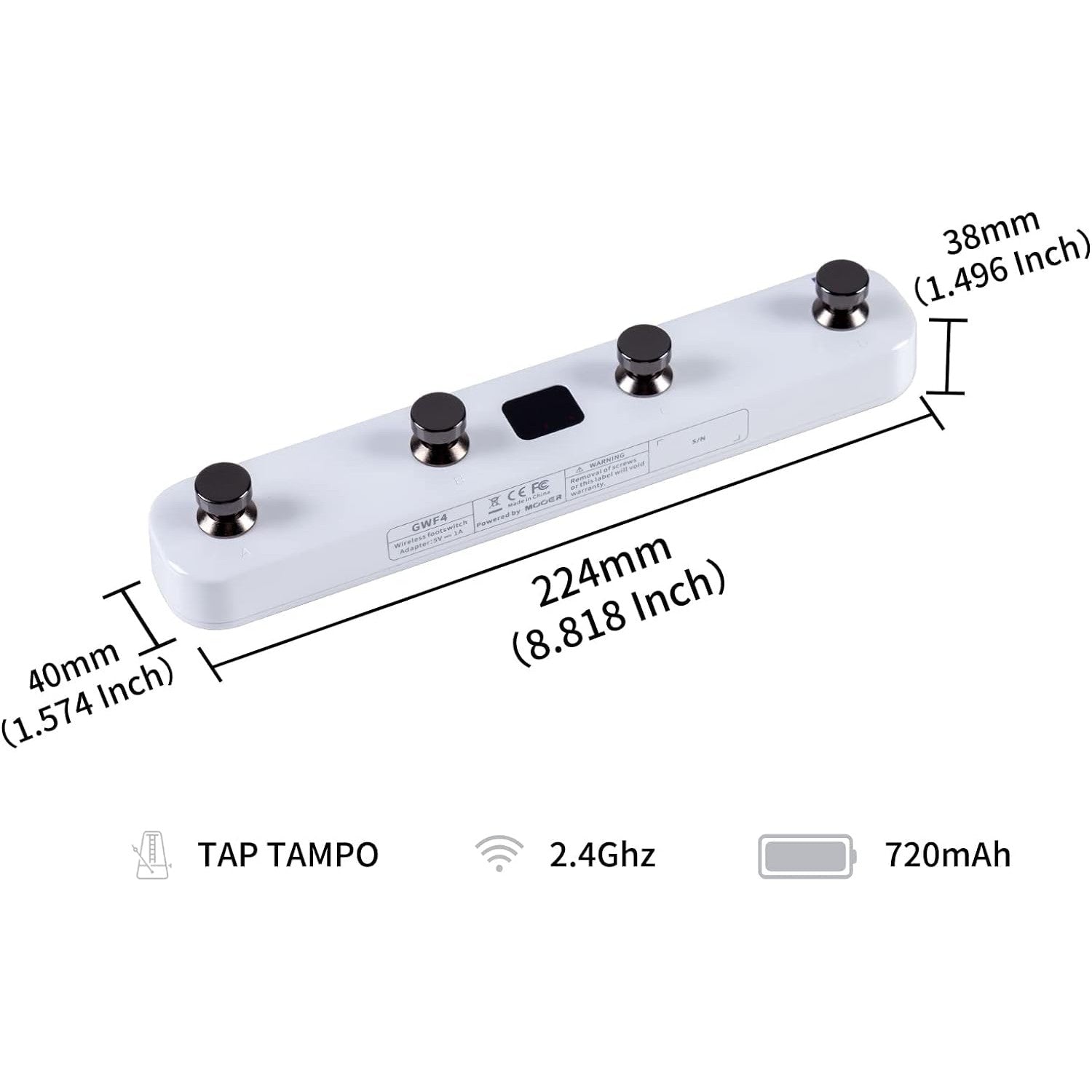 Pedal Wireless Footswitch Mooer GWF4-Mai Nguyên Music