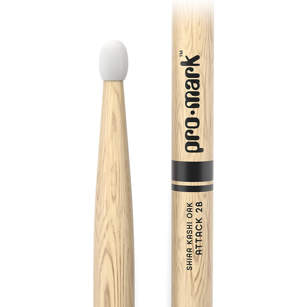 Promark PW2BW Shira Kashi Oak 2B Drumsticks, Wood Tip-Mai Nguyên Music