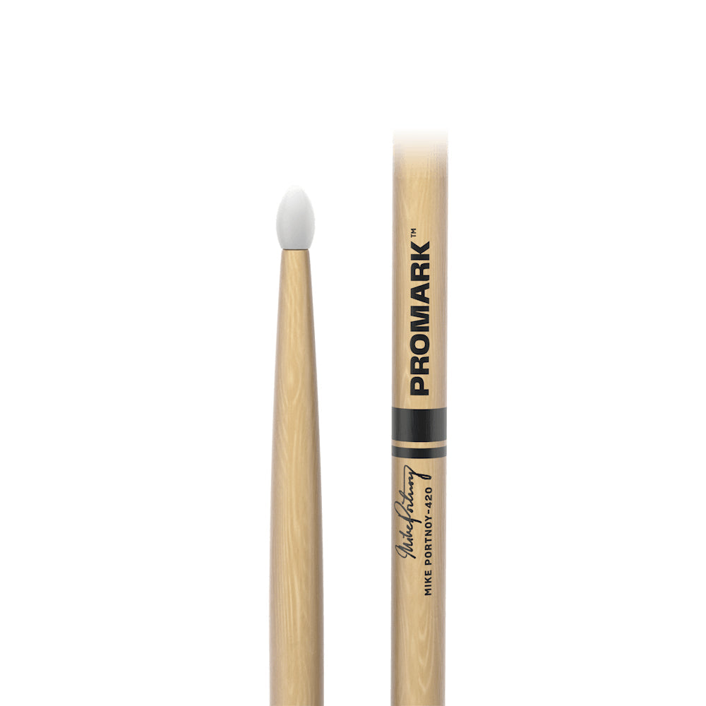 Promark TX420N Hickory 420 Mike Portnoy Drumsticks, Nylon Tip-Mai Nguyên Music