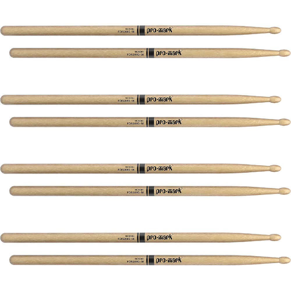 Promark TX5BW-4P Hickory 5B Drumsticks, Wood Tip (4pairs)-Mai Nguyên Music