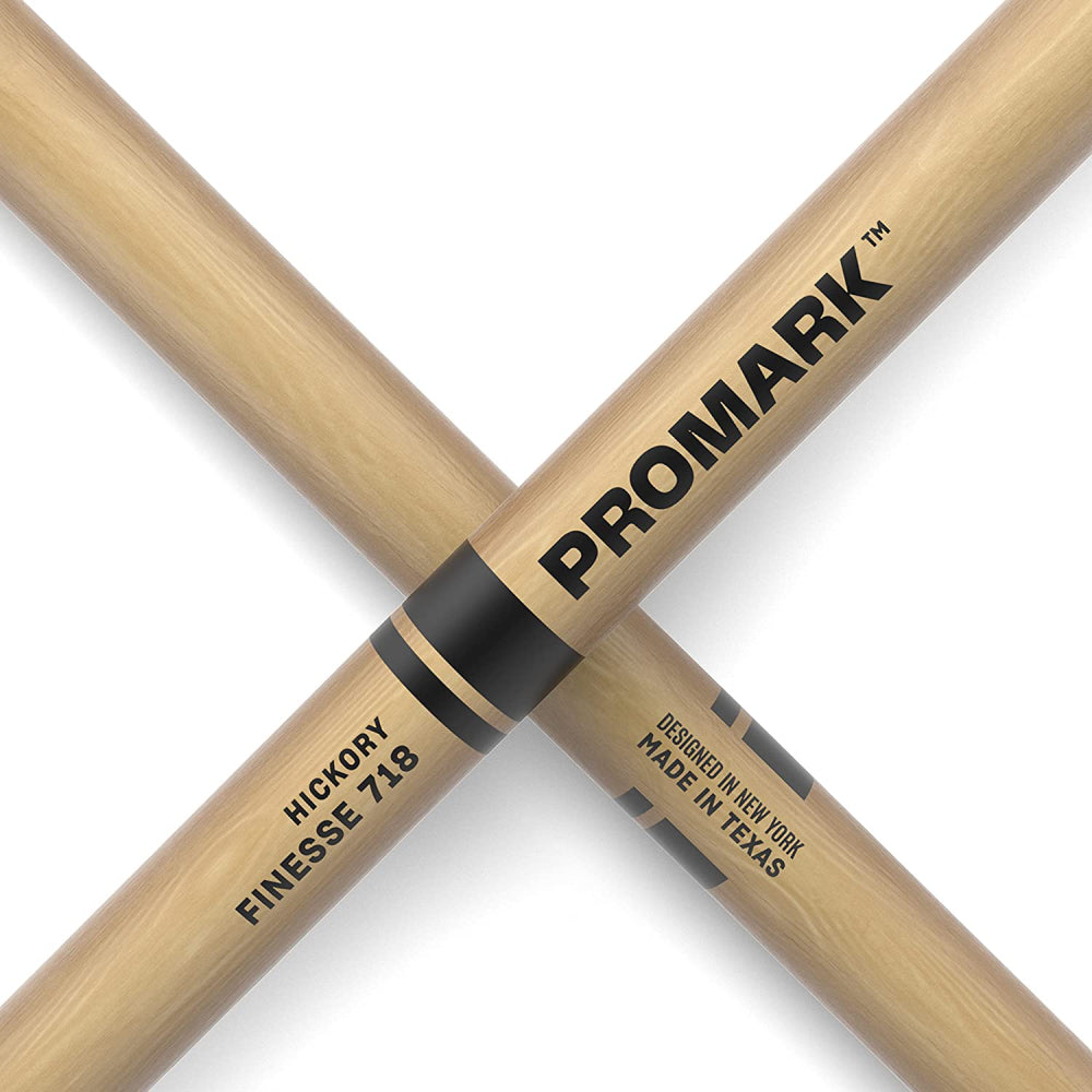 Promark TX718W Hickory 718 Acid Jazz Drumsticks, Wood Tip-Mai Nguyên Music