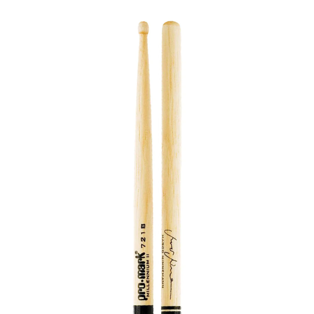 Promark TX721BW Hickory 721B Marco Minnemann Drumsticks, Wood Tip-Mai Nguyên Music