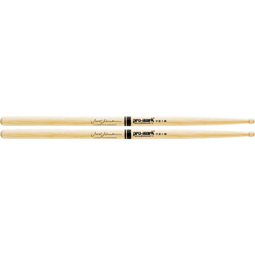 Promark TX721BW Hickory 721B Marco Minnemann Drumsticks, Wood Tip-Mai Nguyên Music