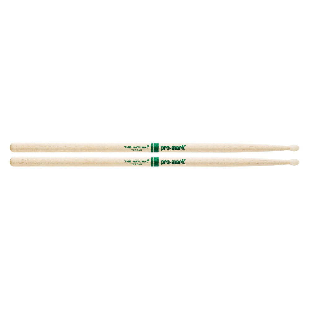 Promark TXR5AN Hickory 5A The Natural Nylon Tip Drumstick-Mai Nguyên Music
