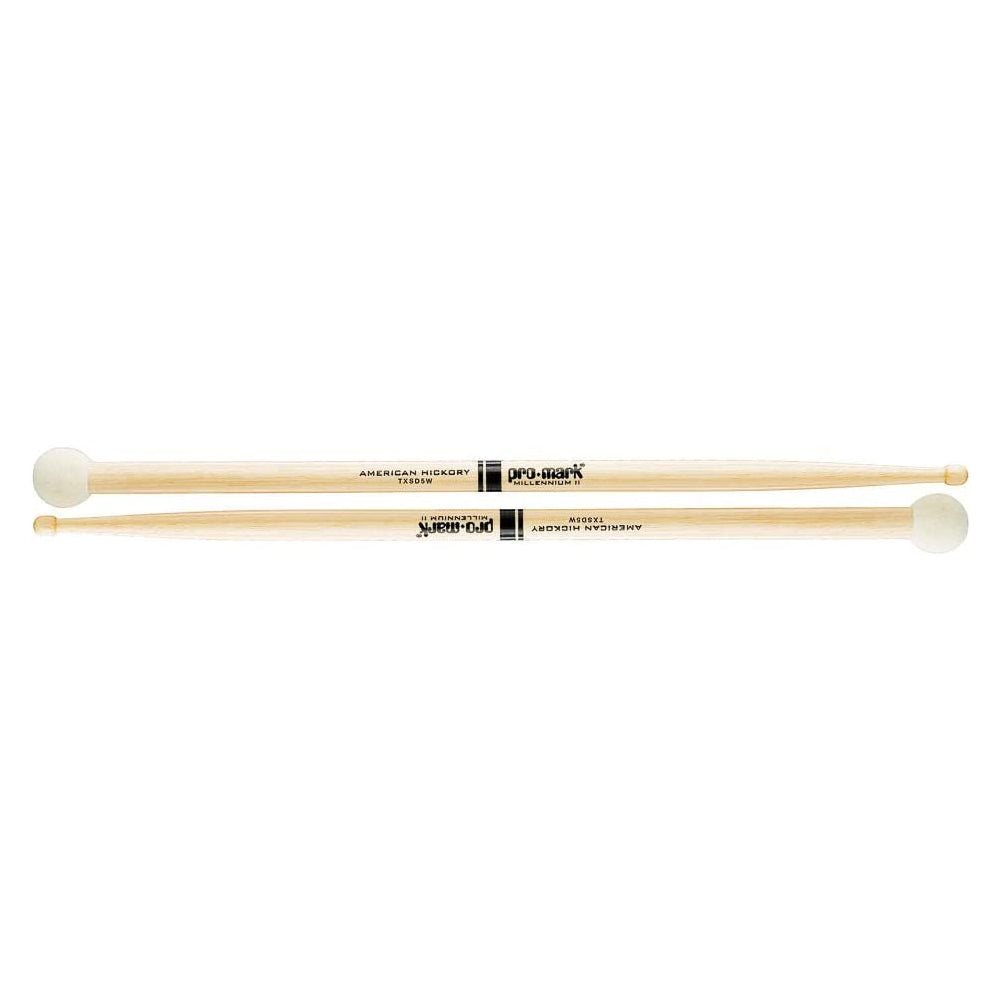 Promark TXSD5W Hickory SD5 Light Multi Percussion Stick, Wood Tip, Felt Butt-Mai Nguyên Music