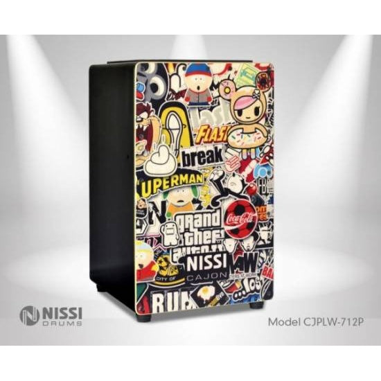 Trống Cajon Nissi CJPLW-712P Sticker-Mai Nguyên Music