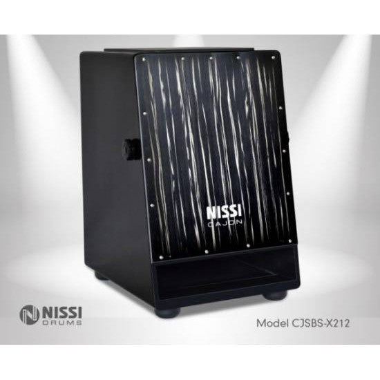 Trống Cajon Nissi CJSBS-X212 BLACK-Mai Nguyên Music