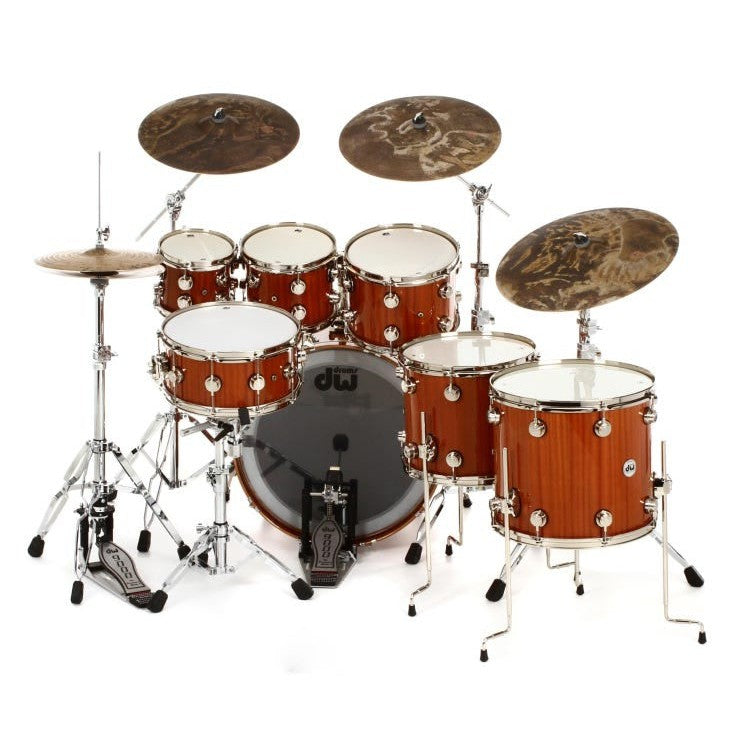 Trống Cơ DW Collector's Series Cherry Mahogany 7-Pcs Shell Pack - Natural Lacquer Finish-Mai Nguyên Music