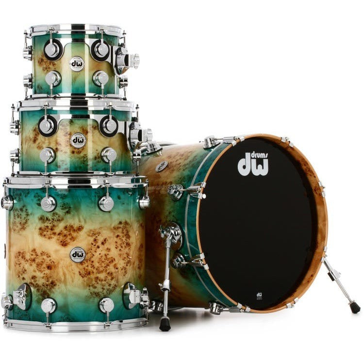 Trống Cơ DW Collector's Series Exotic 4-Pcs Shell Pack - Candy Blue Azure Burst over Mapa Burl-Mai Nguyên Music