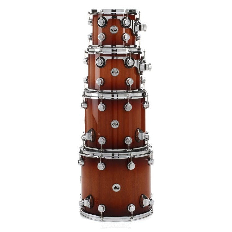 Trống Cơ DW Collector's Series Lacquer Cherry/Mahogany 5-Pcs Shell Pack - Natural to Rich Red Burst-Mai Nguyên Music
