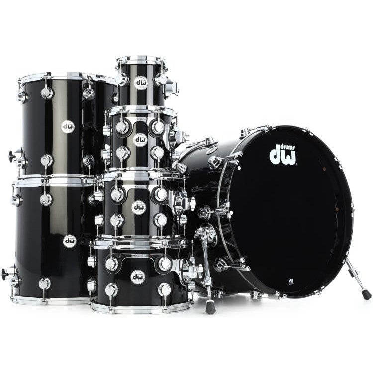 Trống Cơ DW Collector's Series Pure Maple 7-Pcs Shell Pack - Piano Black Lacquer-Mai Nguyên Music