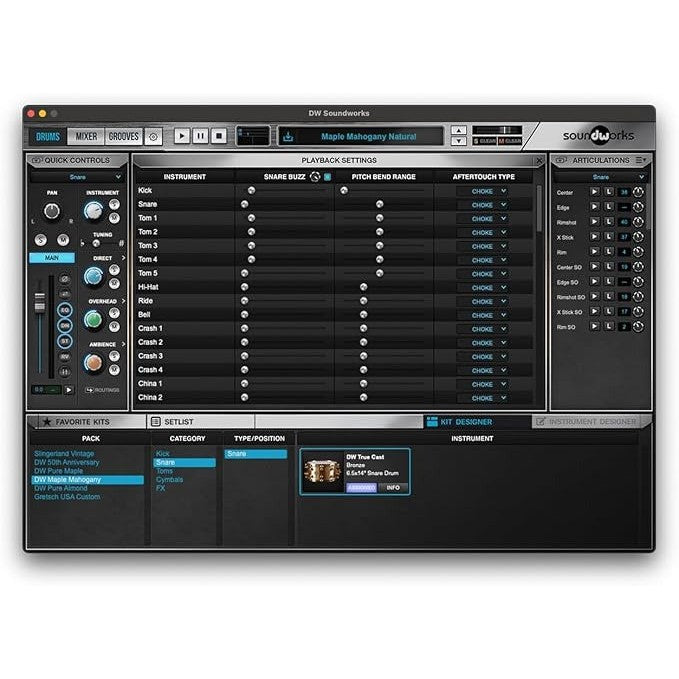 Trống Cơ DW DWe 4-Pcs Shell Pack-Mai Nguyên Music