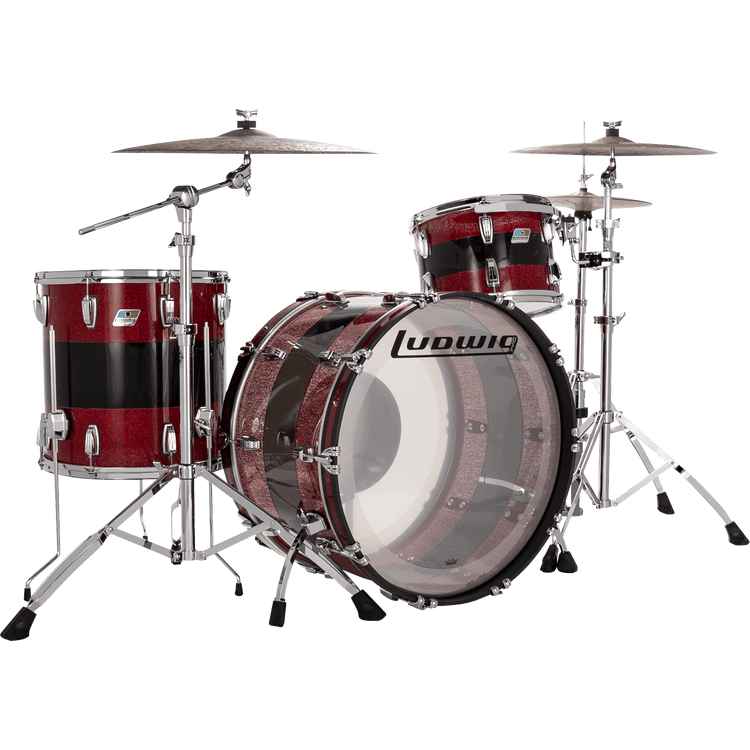 Trống Cơ Ludwig 50th-Anniversary Vistalite Pro Beat 3-Pc Shell Pack (24"/13"/16")-Mai Nguyên Music