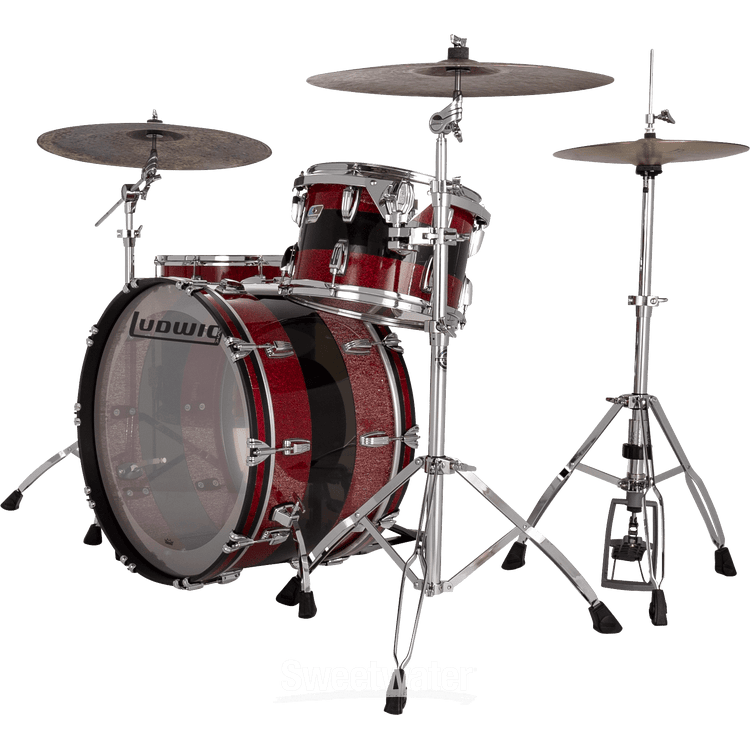 Trống Cơ Ludwig 50th-Anniversary Vistalite Pro Beat 3-Pc Shell Pack (24"/13"/16")-Mai Nguyên Music