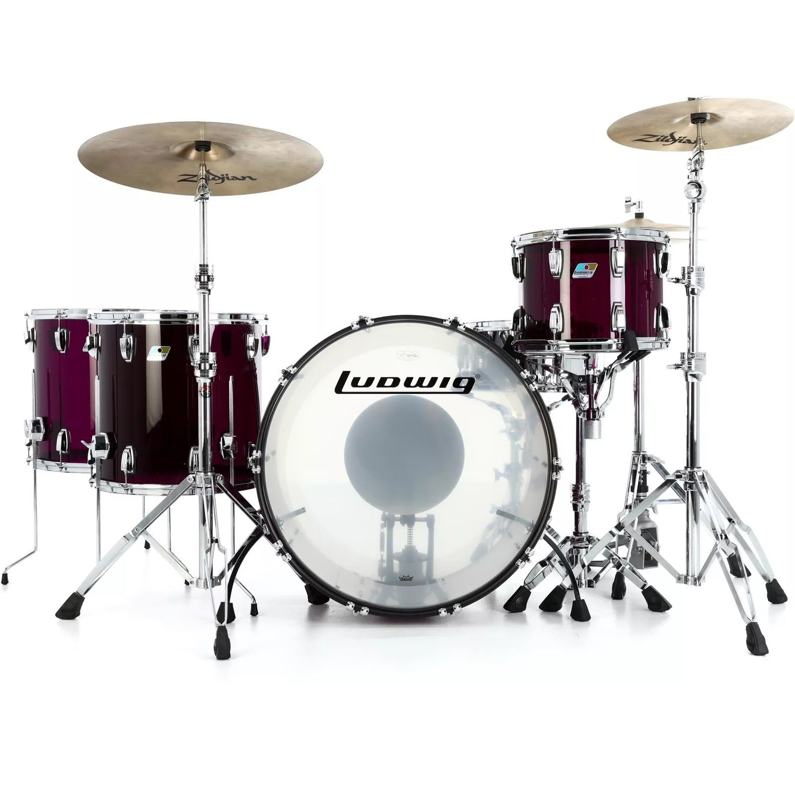 Trống Cơ Ludwig Vistalite Zep 5-Pc Shell Pack (26"/14"/14"/16"/18")-Mai Nguyên Music