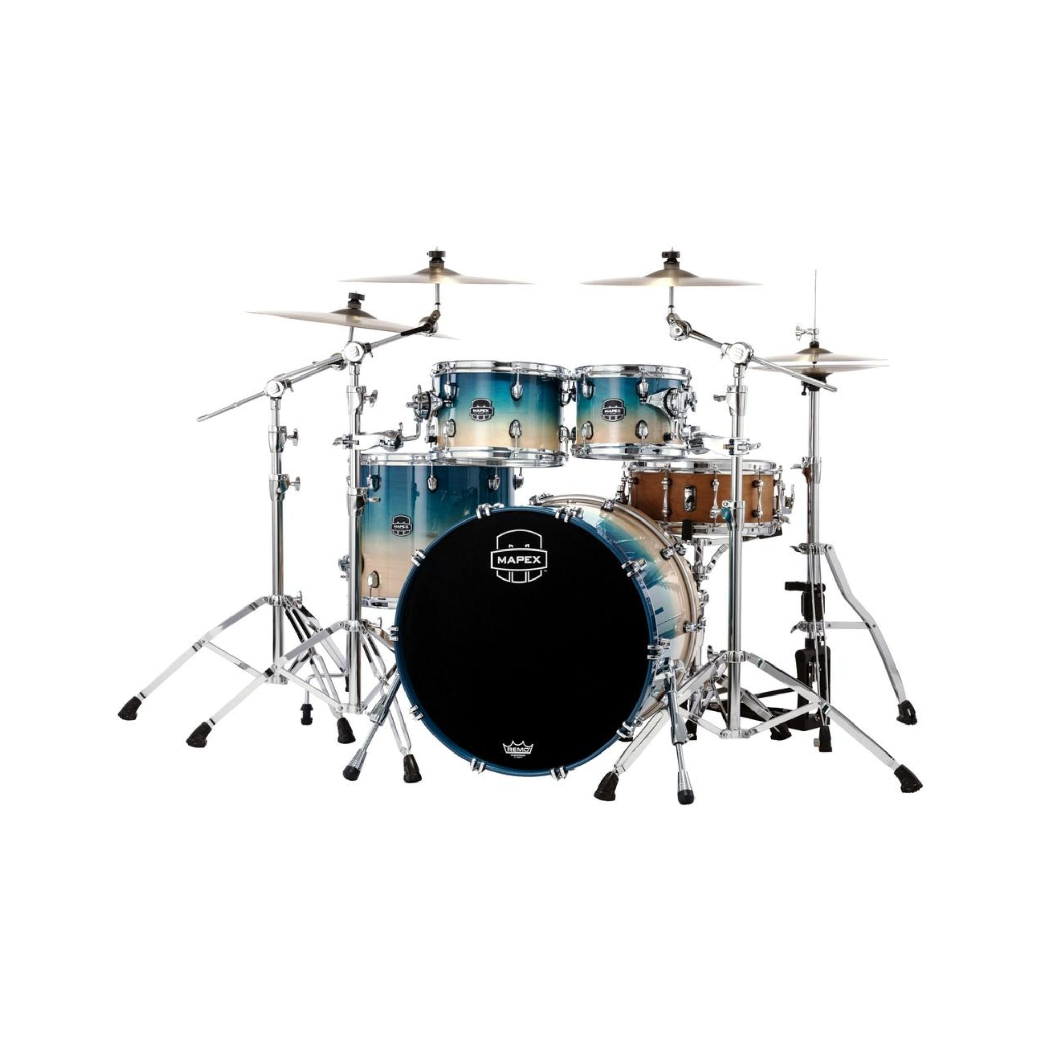 Trống Cơ Mapex SR529X Saturn Maple Walnut Hybrid 4-PC Shell Pack (22"/10"/12"/16")-Mai Nguyên Music