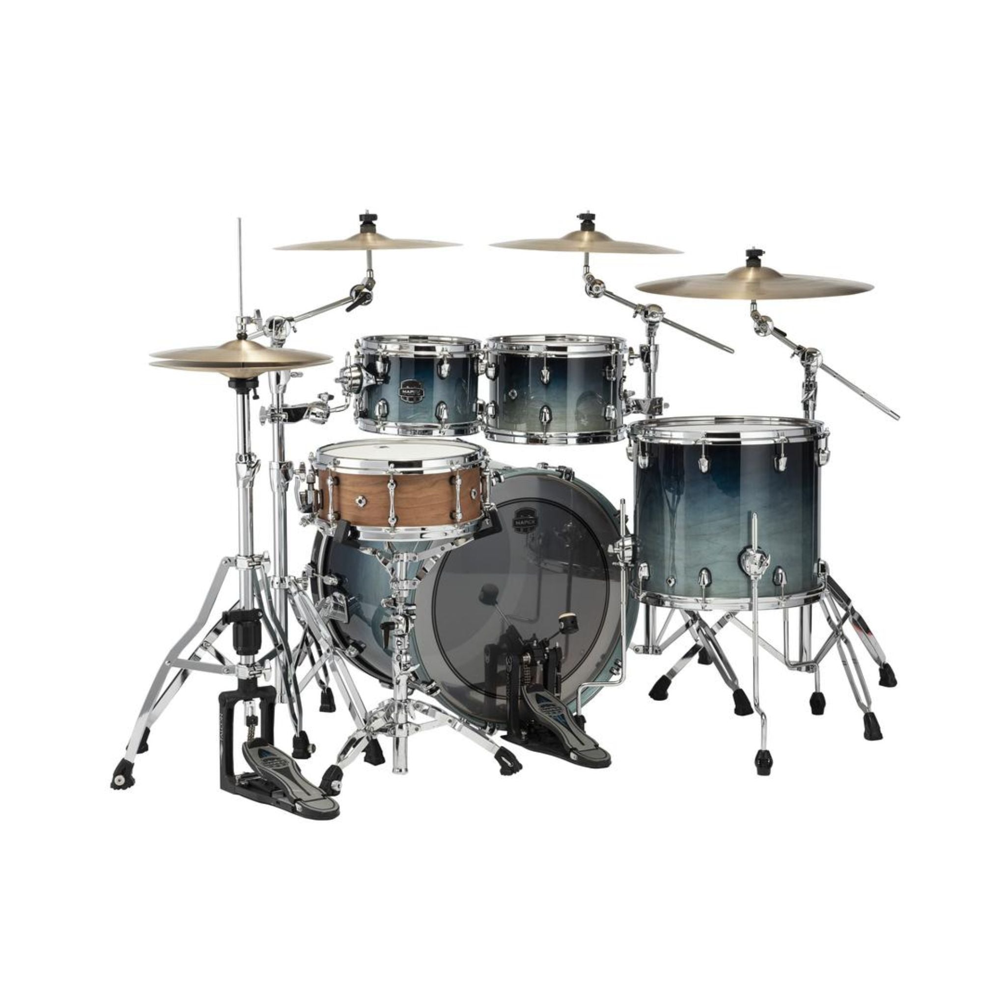 Trống Cơ Mapex SR529X Saturn Maple Walnut Hybrid 4-PC Shell Pack (22"/10"/12"/16")-Mai Nguyên Music