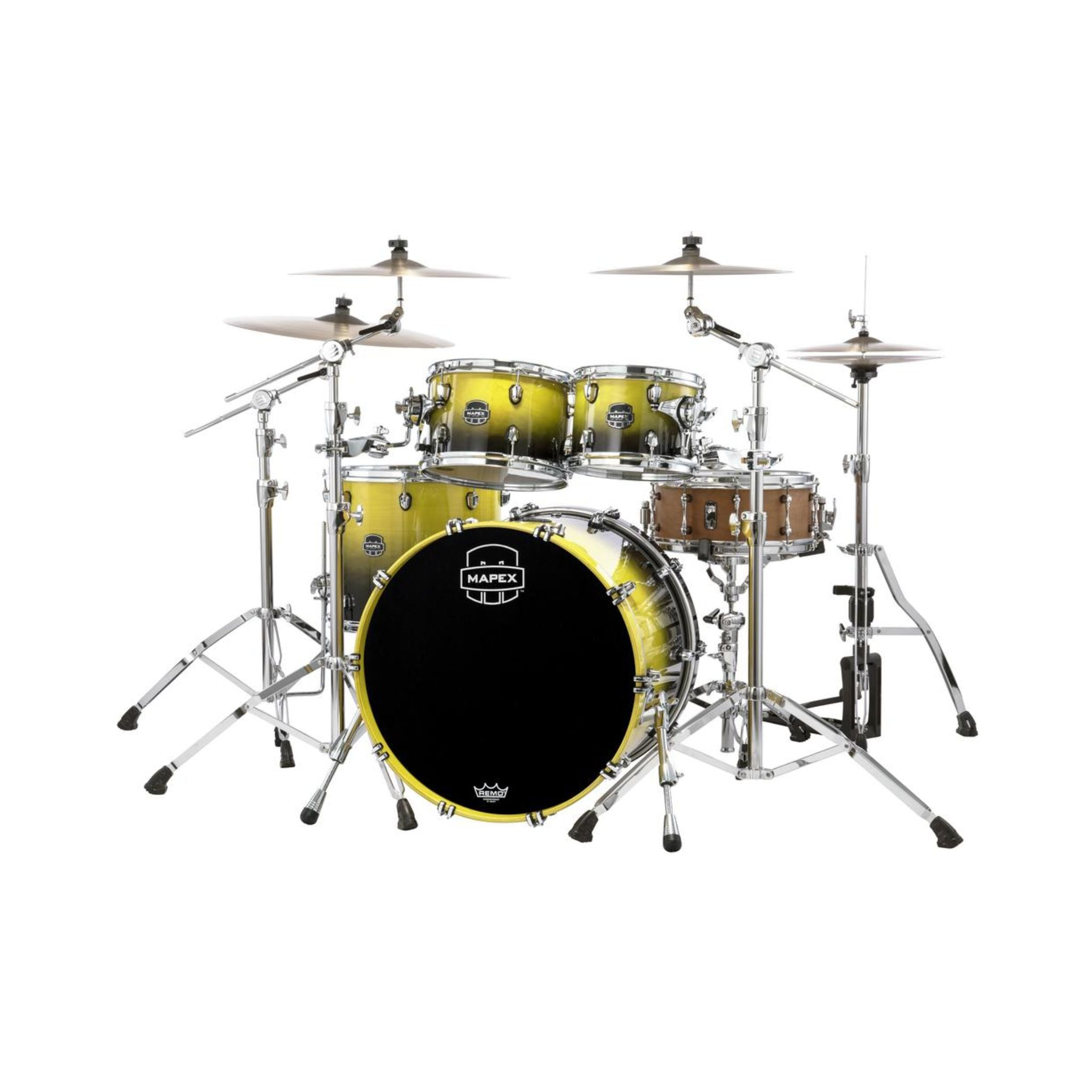 Trống Cơ Mapex SR529X Saturn Maple Walnut Hybrid 4-PC Shell Pack (22"/10"/12"/16")-Mai Nguyên Music