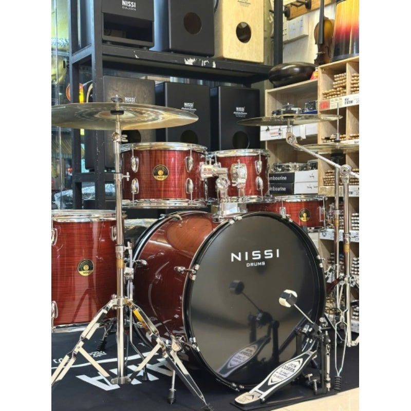 Trống Cơ Nissi Drums Set Ply Wood 5-Pcs w/Cymbal + Hardware (22"/10"/12"/14"/16")
