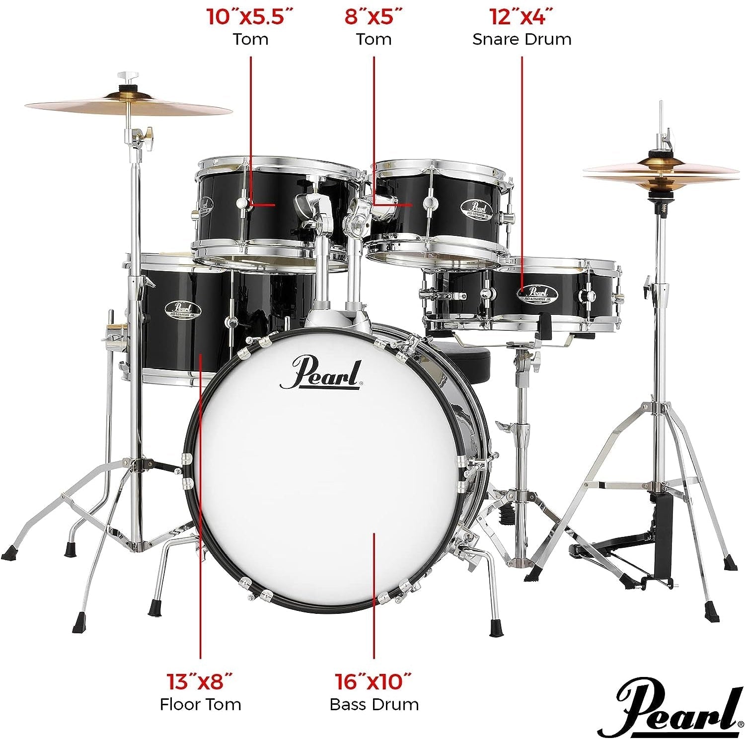 Trống Cơ Pearl Roadshow RSJ465/C 5-Shell Pack (16"/8"/10"/12"/13")-Mai Nguyên Music