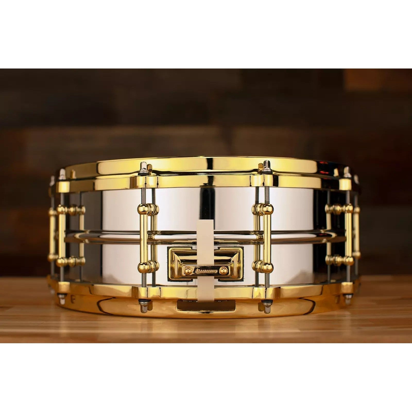 Trống Snare Ludwig LB400BBTWM 14"x5" Chrome Over Brass-Mai Nguyên Music