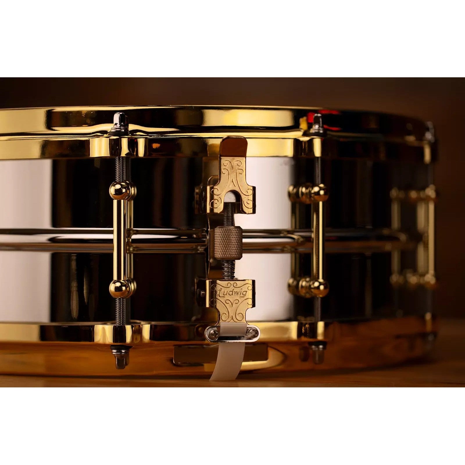 Trống Snare Ludwig LB400BBTWM 14"x5" Chrome Over Brass-Mai Nguyên Music