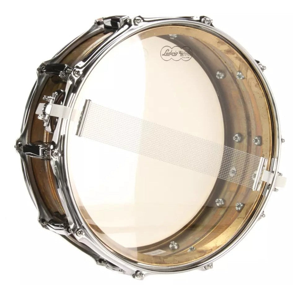 Trống Snare Ludwig LB454R 14"x5" Raw Brass Phonic-Mai Nguyên Music