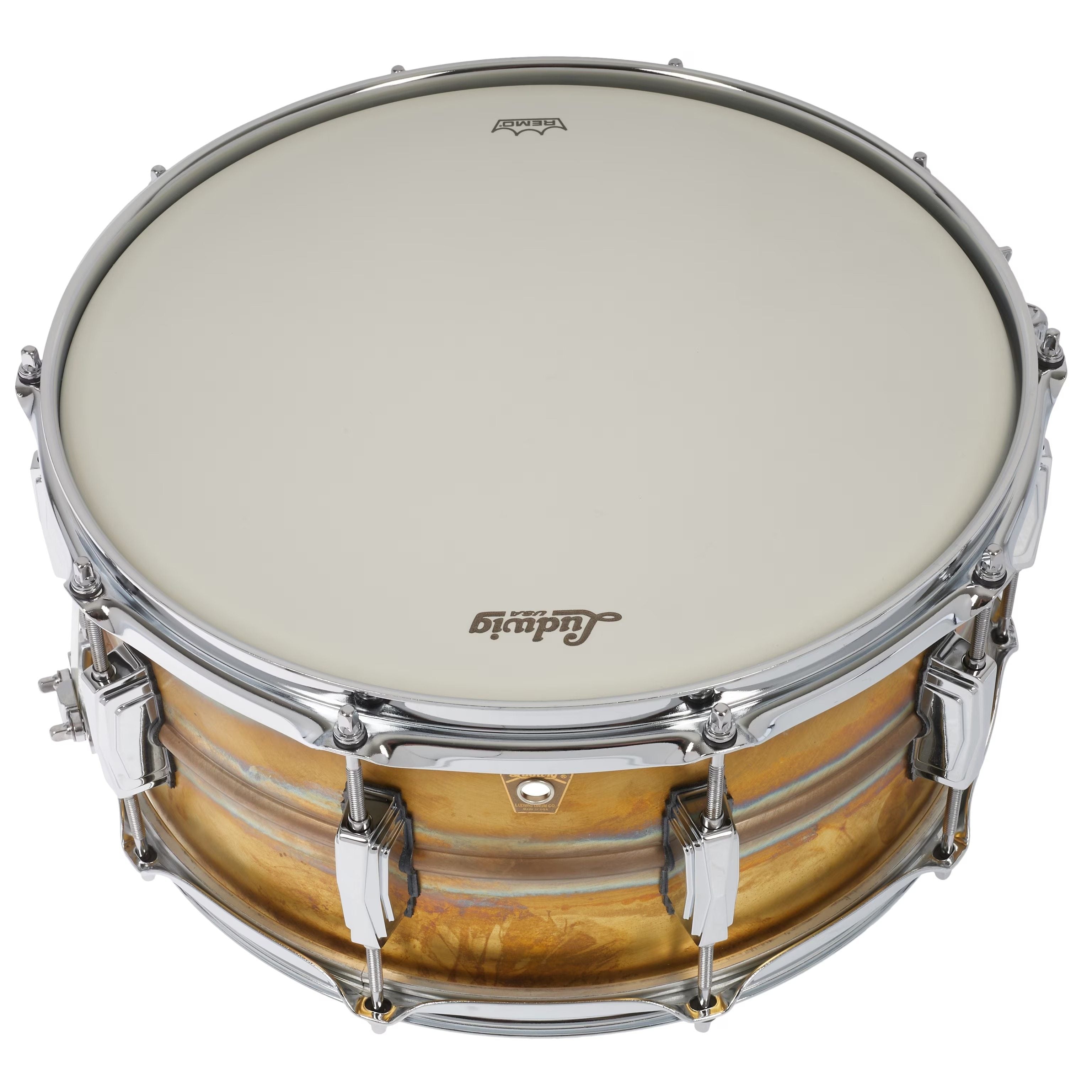 Trống Snare Ludwig LB464R 14"x6.5" Raw Brass Phonic-Mai Nguyên Music