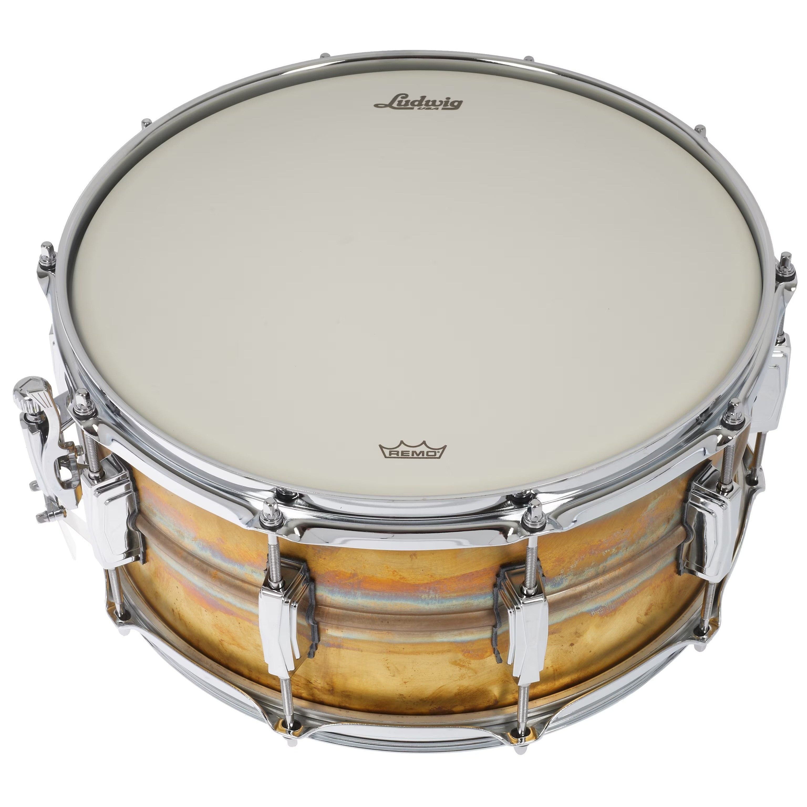 Trống Snare Ludwig LB464R 14"x6.5" Raw Brass Phonic-Mai Nguyên Music