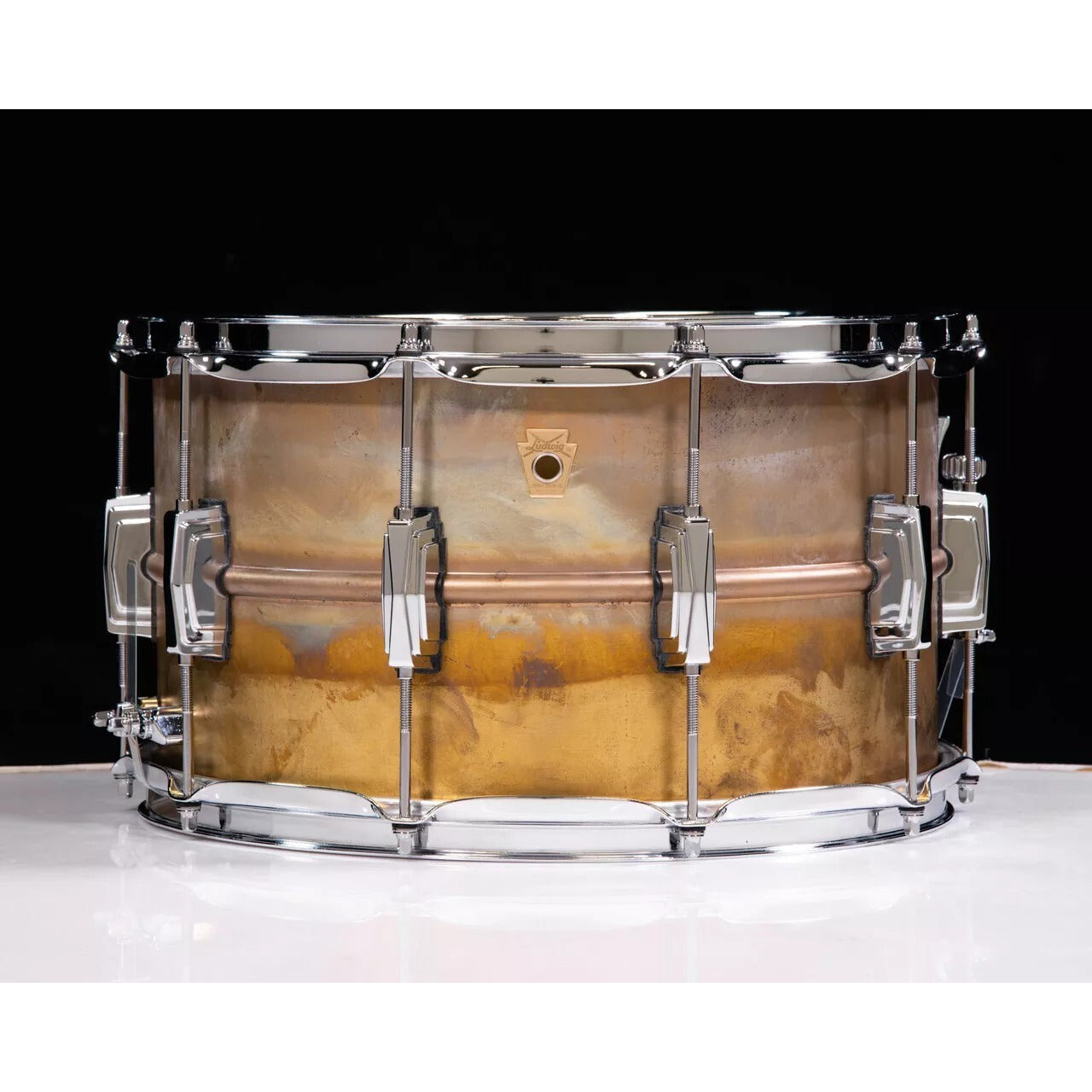 Trống Snare Ludwig LB484R 14"x8" Raw Brass Phonic-Mai Nguyên Music