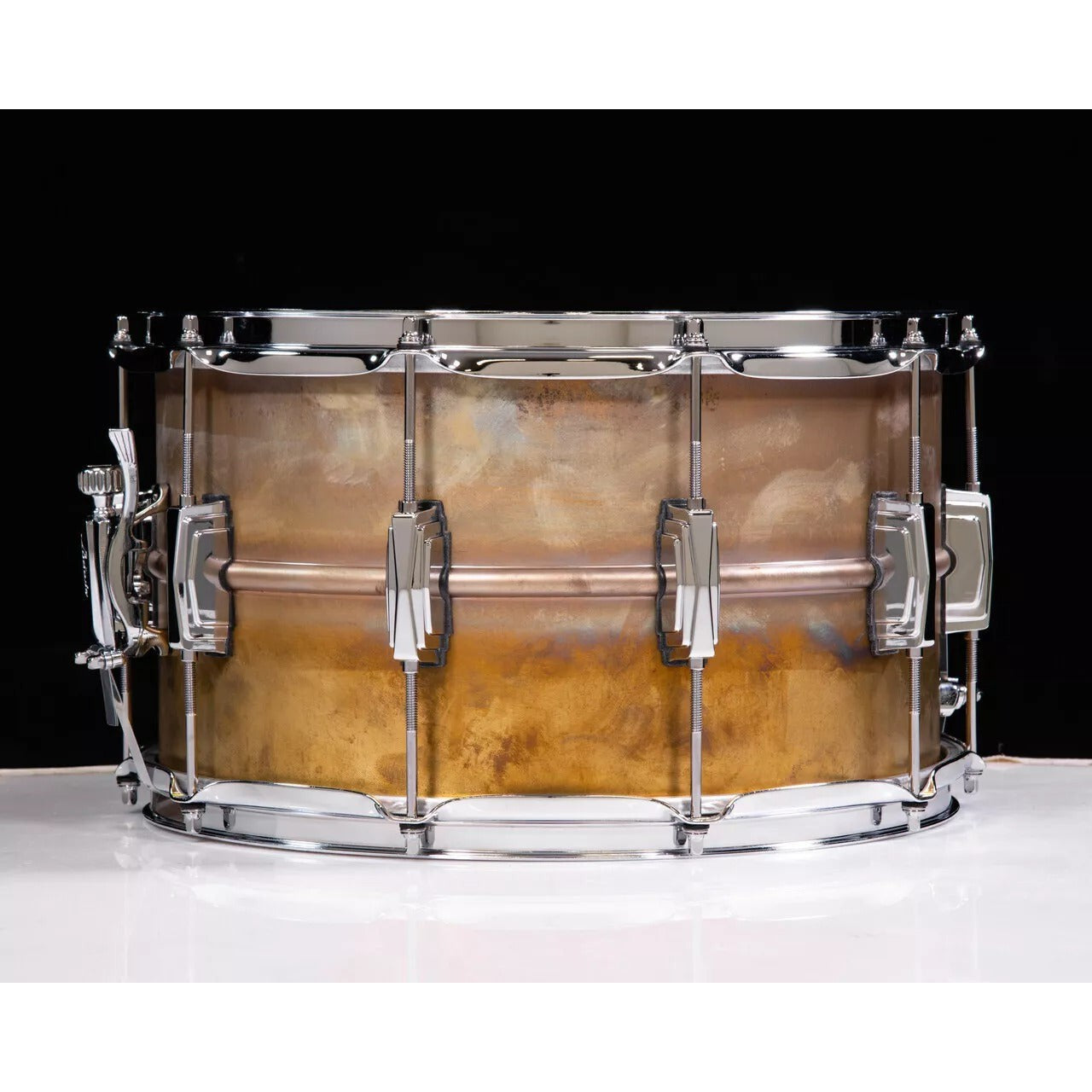 Trống Snare Ludwig LB484R 14"x8" Raw Brass Phonic-Mai Nguyên Music