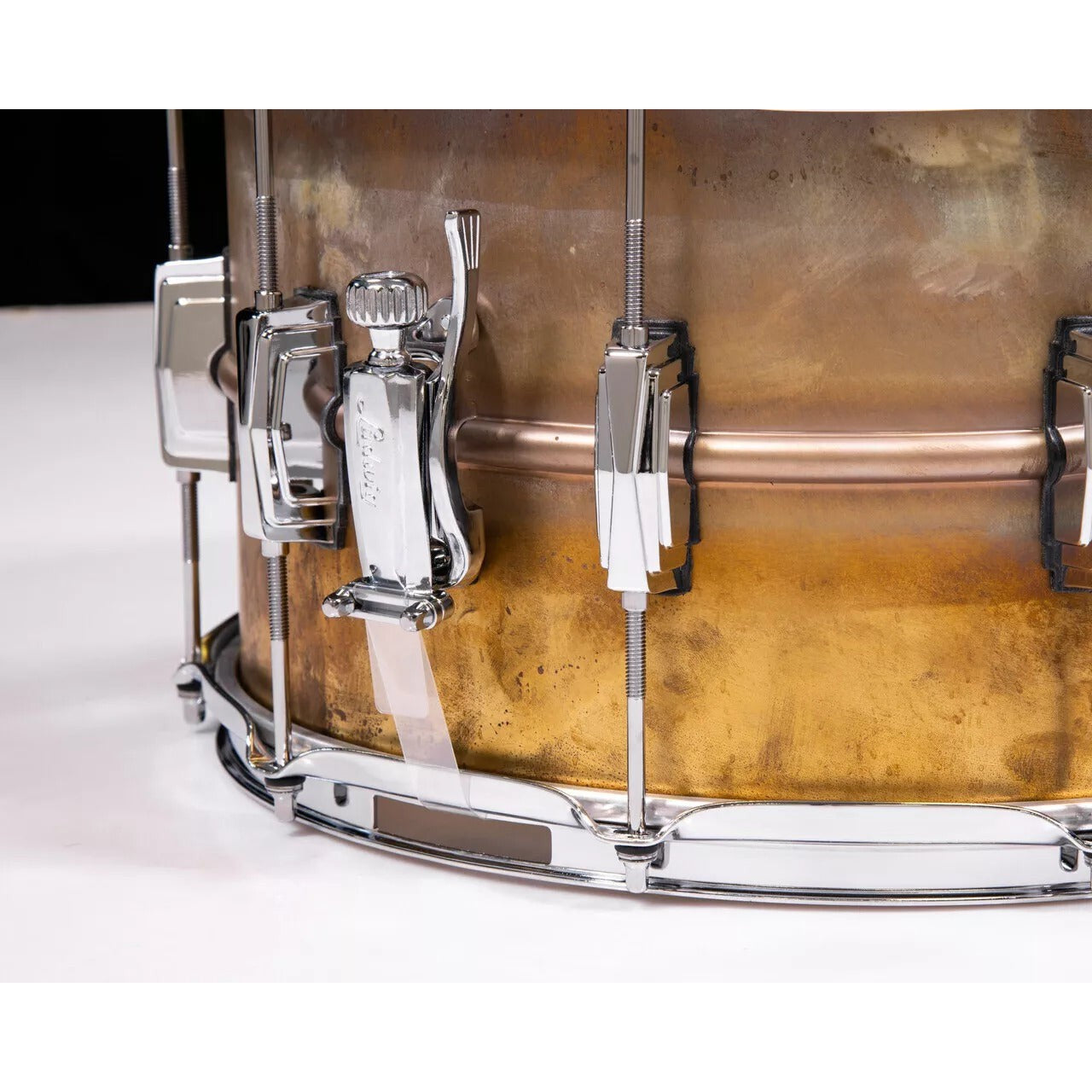 Trống Snare Ludwig LB484R 14"x8" Raw Brass Phonic-Mai Nguyên Music