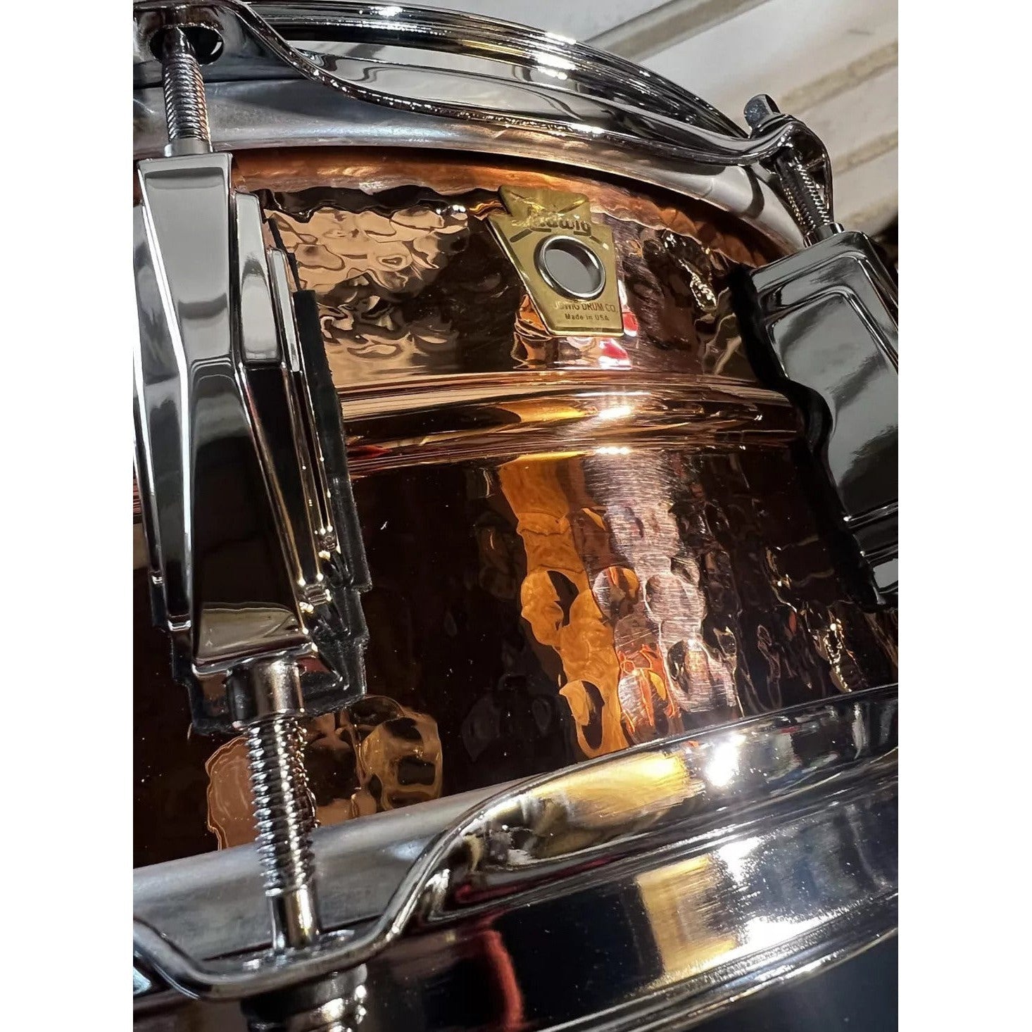 Trống Snare Ludwig LC660K 14"x5" Hammered Copper Phonic-Mai Nguyên Music