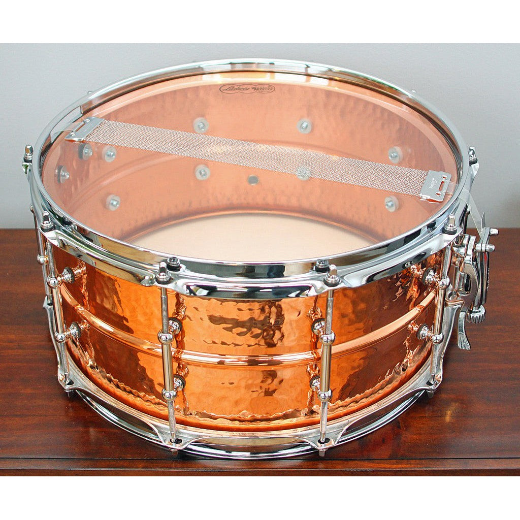 Trống Snare Ludwig LC662KT 14"x6.5" Hammered Copper Phonic w/Tube Lug-Mai Nguyên Music