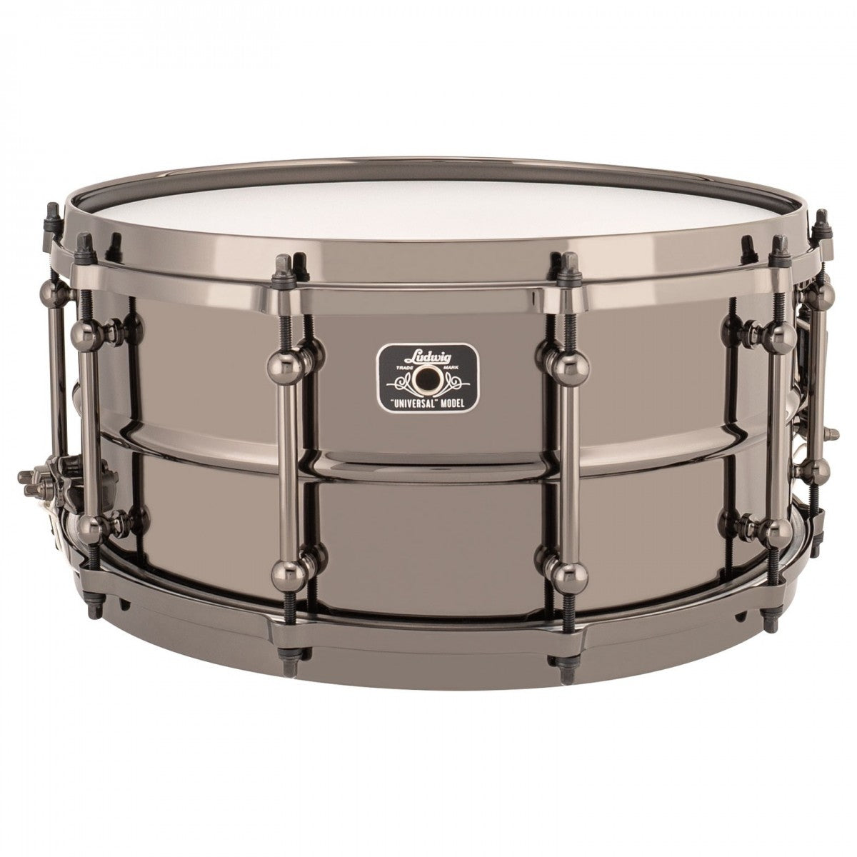 Trống Snare Ludwig LU6514 14"x6.5" Black Brass Universal Metal-Mai Nguyên Music