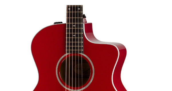 Đường cắt Cut Away trên đàn guitar Taylor 214ce DLX, Red