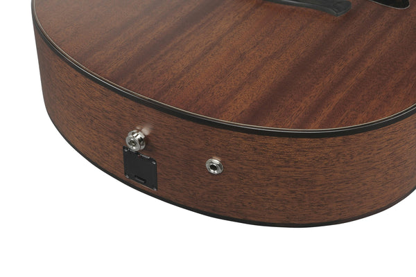 Mặt đàn gỗ mahogany châu Phi nguyên khối trên Ibanez AAM740E